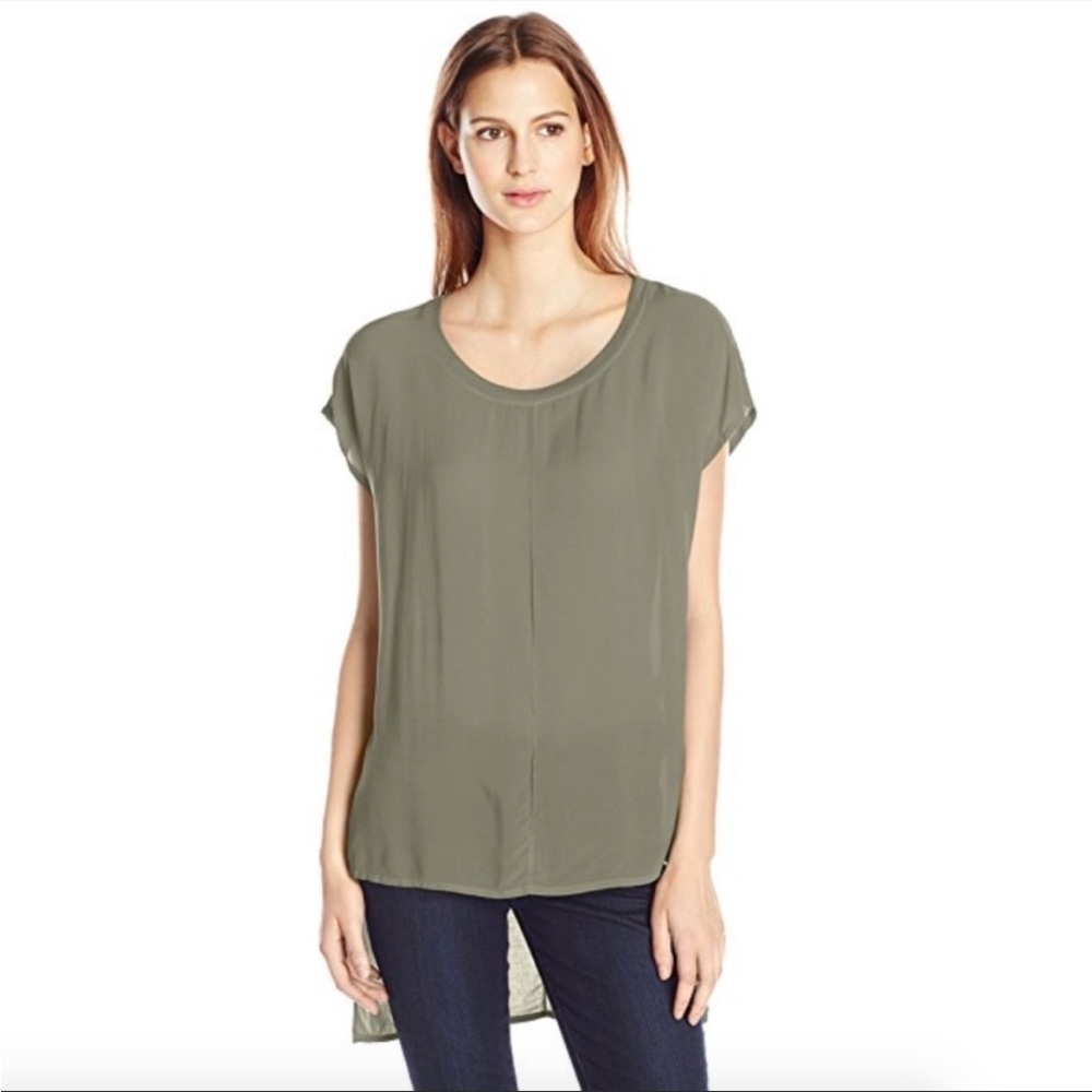 Splendid Rayon Voile Extreme Hi-Lo Blouse